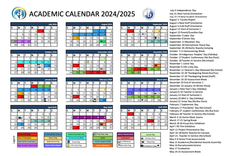 Calendar - Navajo Prep